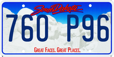 SD license plate 76OP96