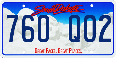 SD license plate 76OQ02