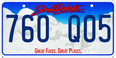 SD license plate 76OQ05