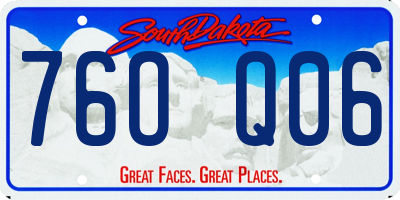 SD license plate 76OQ06