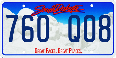SD license plate 76OQ08