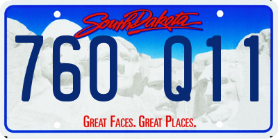 SD license plate 76OQ11