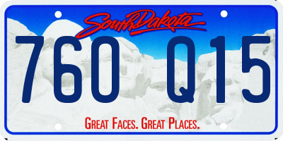 SD license plate 76OQ15