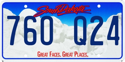 SD license plate 76OQ24