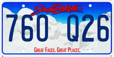 SD license plate 76OQ26