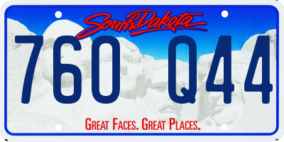 SD license plate 76OQ44