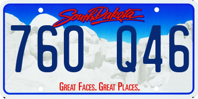 SD license plate 76OQ46