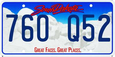 SD license plate 76OQ52