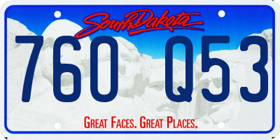 SD license plate 76OQ53