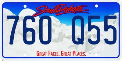 SD license plate 76OQ55