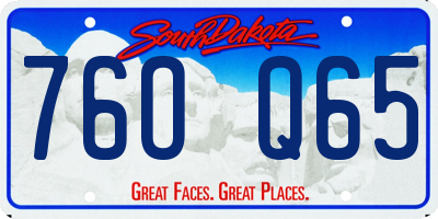 SD license plate 76OQ65