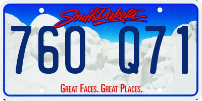 SD license plate 76OQ71