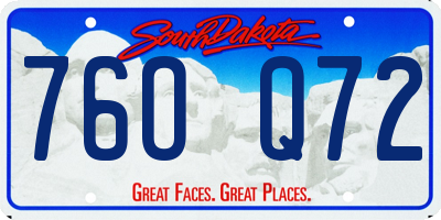 SD license plate 76OQ72