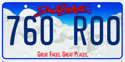 SD license plate 76OR00
