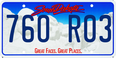 SD license plate 76OR03