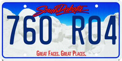 SD license plate 76OR04