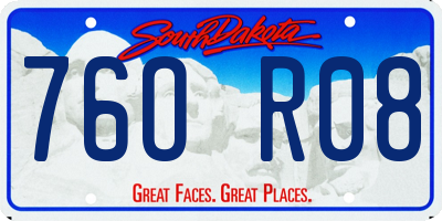 SD license plate 76OR08