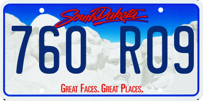 SD license plate 76OR09