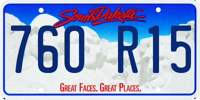 SD license plate 76OR15