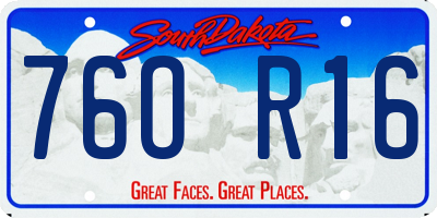 SD license plate 76OR16