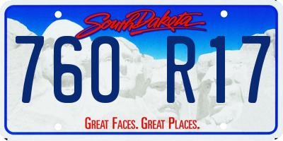 SD license plate 76OR17