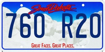 SD license plate 76OR20