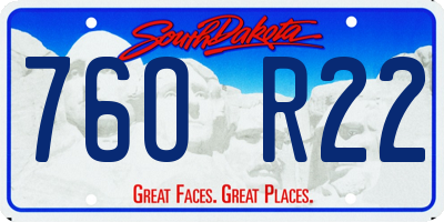 SD license plate 76OR22