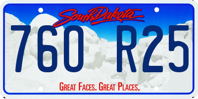 SD license plate 76OR25