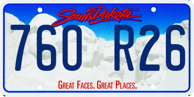 SD license plate 76OR26