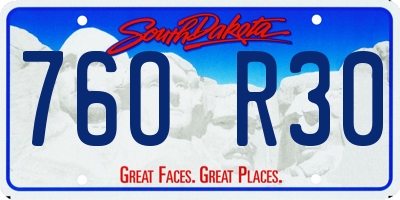 SD license plate 76OR30