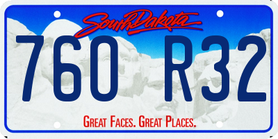 SD license plate 76OR32
