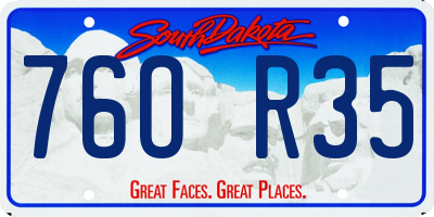 SD license plate 76OR35