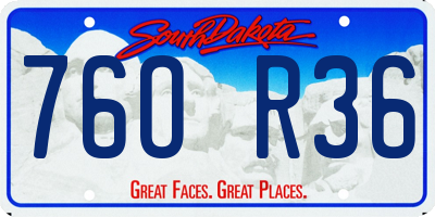 SD license plate 76OR36