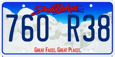 SD license plate 76OR38