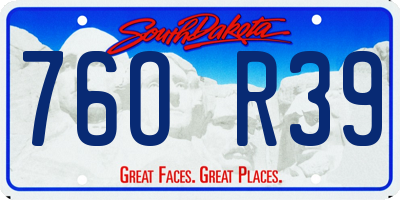 SD license plate 76OR39