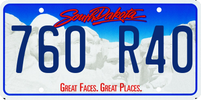 SD license plate 76OR40