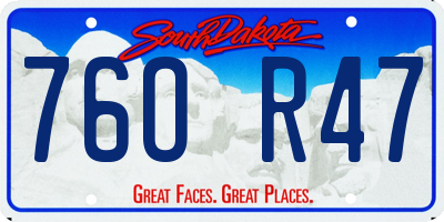 SD license plate 76OR47