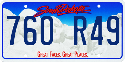 SD license plate 76OR49