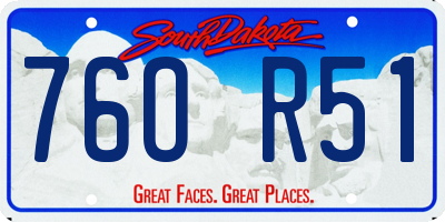 SD license plate 76OR51