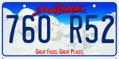 SD license plate 76OR52
