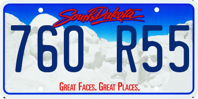 SD license plate 76OR55