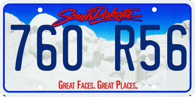SD license plate 76OR56