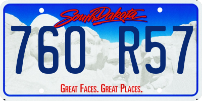 SD license plate 76OR57