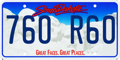 SD license plate 76OR60