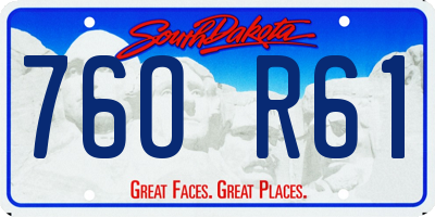 SD license plate 76OR61