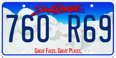 SD license plate 76OR69