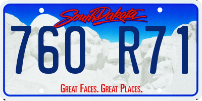 SD license plate 76OR71