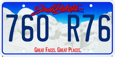 SD license plate 76OR76