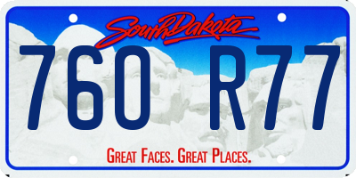 SD license plate 76OR77