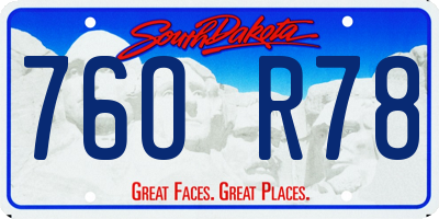 SD license plate 76OR78
